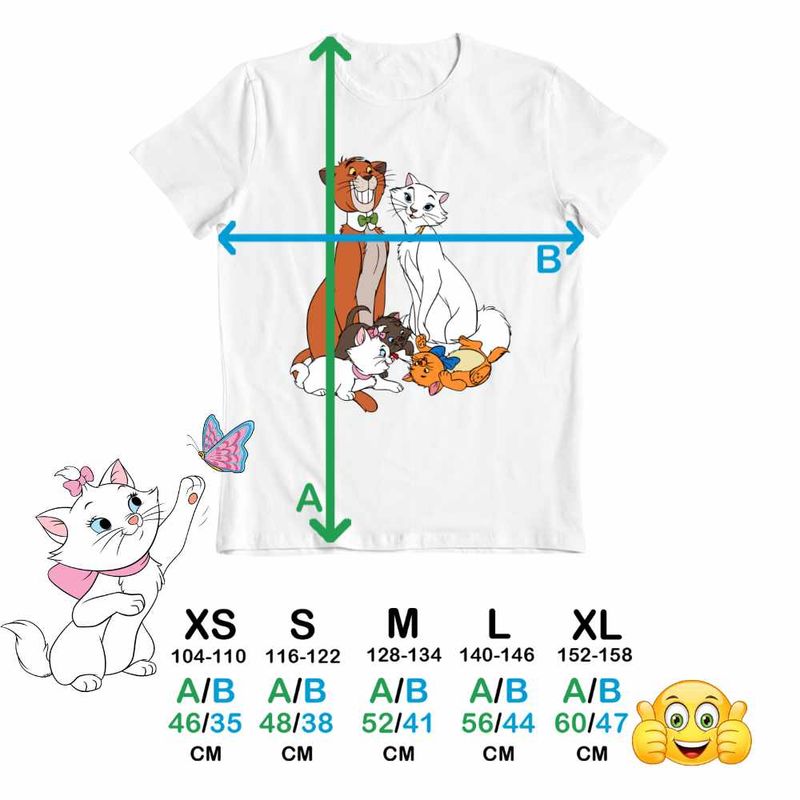 Fashion, accesorii si bijuterii - Copii - Imbracaminte copii - Tricouri copii - Tricou Copii Baieti Pisicile Aristocrate Familie Desene Animate, alb, marime L Copii - Infinity.ro