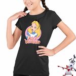 Fashion, accesorii si bijuterii - Copii - Imbracaminte copii - Tricouri copii - Tricou Copii Fete Alice Tara Minunilor , negru, marime XL Copii - Infinity.ro