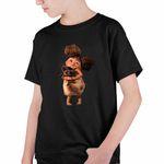 Fashion, accesorii si bijuterii - Copii - Imbracaminte copii - Tricouri copii - Tricou Copii Baieti The Croods Sandy Familia Crood Epoca de Piatra CoolTrend, negru, marime XS Copii - Infinity.ro