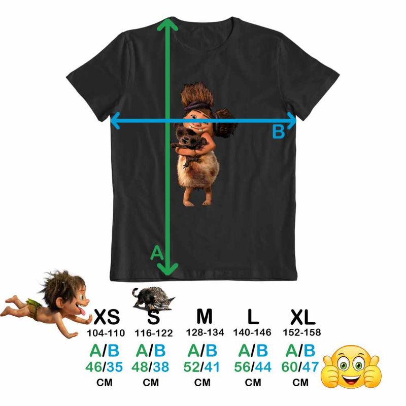 Fashion, accesorii si bijuterii - Copii - Imbracaminte copii - Tricouri copii - Tricou Copii Baieti The Croods Sandy Familia Crood Epoca de Piatra CoolTrend, negru, marime XS Copii - Infinity.ro