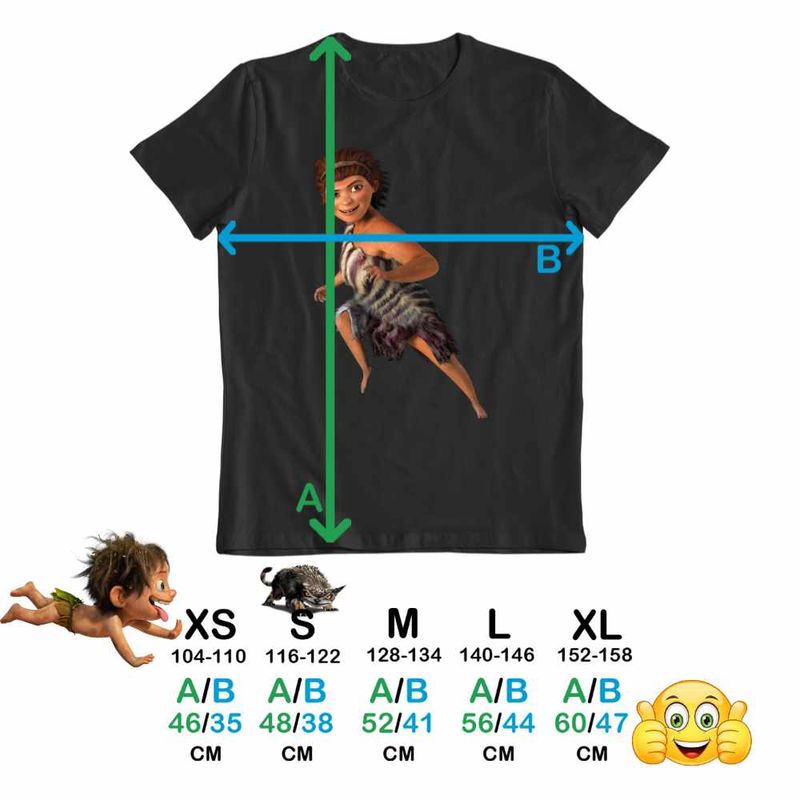 Fashion, accesorii si bijuterii - Copii - Imbracaminte copii - Tricouri copii - Tricou Copii Baieti The Croods Ugga Mama Familia Crood Epoca de Piatra Desene CoolTrend, negru, marime L Copii - Infinity.ro