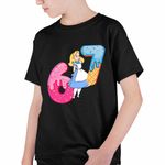 Fashion, accesorii si bijuterii - Copii - Imbracaminte copii - Tricouri copii - Tricou Copii Baieti Alice Tara Minunilor Six Seven Sase Sapte 67, negru, marime M Copii - Infinity.ro