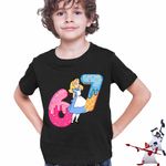 Fashion, accesorii si bijuterii - Copii - Imbracaminte copii - Tricouri copii - Tricou Copii Baieti Alice Tara Minunilor Six Seven Sase Sapte 67, negru, marime M Copii - Infinity.ro