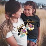 Fashion, accesorii si bijuterii - Copii - Imbracaminte copii - Tricouri copii - Tricou Copii Fete Aladdin Jasmine Covor Fermecat Printesa, alb, marime XS Copii - Infinity.ro