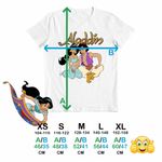 Fashion, accesorii si bijuterii - Copii - Imbracaminte copii - Tricouri copii - Tricou Copii Fete Aladdin Jasmine Covor Fermecat Printesa, alb, marime XS Copii - Infinity.ro