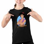 Fashion, accesorii si bijuterii - Copii - Imbracaminte copii - Tricouri copii - Tricou Copii Fete Aladdin Ali Baba O mie si una de nopti Aladin, negru, marime L Copii - Infinity.ro