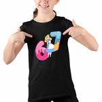 Fashion, accesorii si bijuterii - Copii - Imbracaminte copii - Tricouri copii - Tricou Copii Fete Alice Tara Minunilor Six Seven Sase Sapte 67, negru, marime M Copii - Infinity.ro
