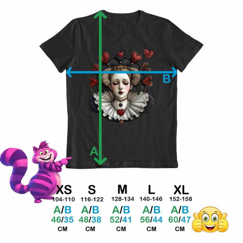 Fashion, accesorii si bijuterii - Copii - Imbracaminte copii - Tricouri copii - Tricou Copii Baieti Alice Tara Minunilor Regina de Cupa, negru, marime S Copii - Infinity.ro