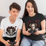 Fashion, accesorii si bijuterii - Copii - Imbracaminte copii - Tricouri copii - Tricou Copii Baieti Alice Tara Minunilor Regina de Cupa, negru, marime S Copii - Infinity.ro