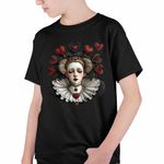 Fashion, accesorii si bijuterii - Copii - Imbracaminte copii - Tricouri copii - Tricou Copii Baieti Alice Tara Minunilor Regina de Cupa, negru, marime S Copii - Infinity.ro