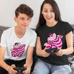 Fashion, accesorii si bijuterii - Copii - Imbracaminte copii - Tricouri copii - Tricou Copii Baieti Alice Tara Minunilor Pisica Cheshire, negru, marime L Copii - Infinity.ro