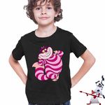Fashion, accesorii si bijuterii - Copii - Imbracaminte copii - Tricouri copii - Tricou Copii Baieti Alice Tara Minunilor Pisica Cheshire, negru, marime L Copii - Infinity.ro