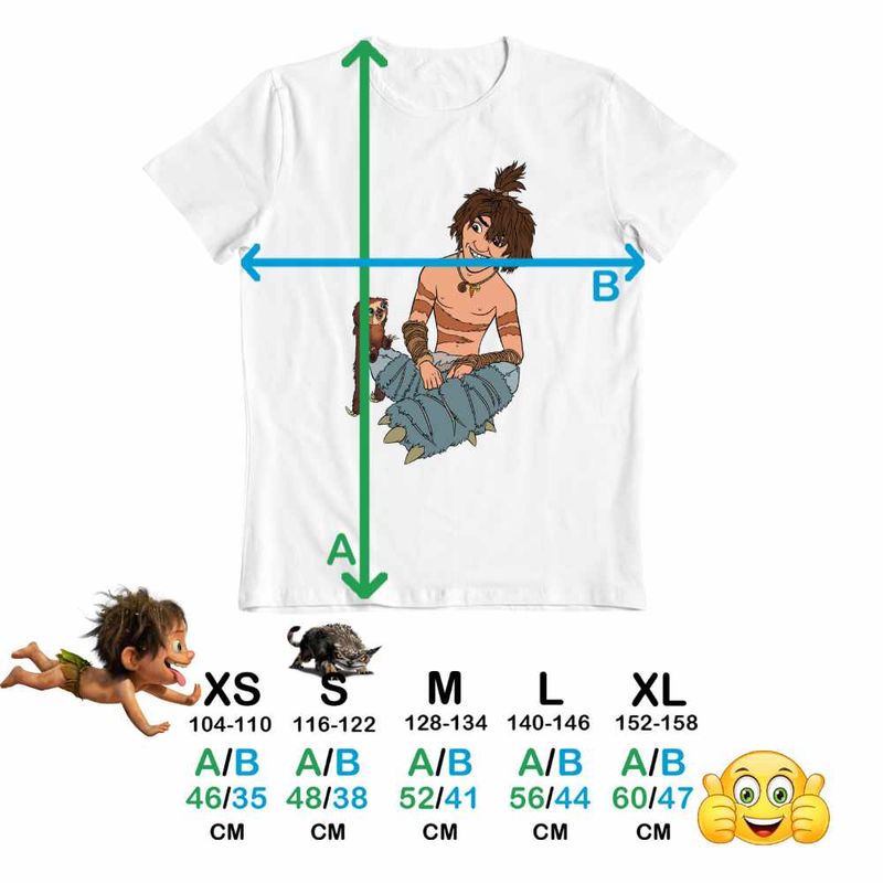 Fashion, accesorii si bijuterii - Copii - Imbracaminte copii - Tricouri copii - Tricou Copii Baieti The Croods Guy Familia Crood Epoca de Piatra CoolTrend, alb, marime L Copii - Infinity.ro