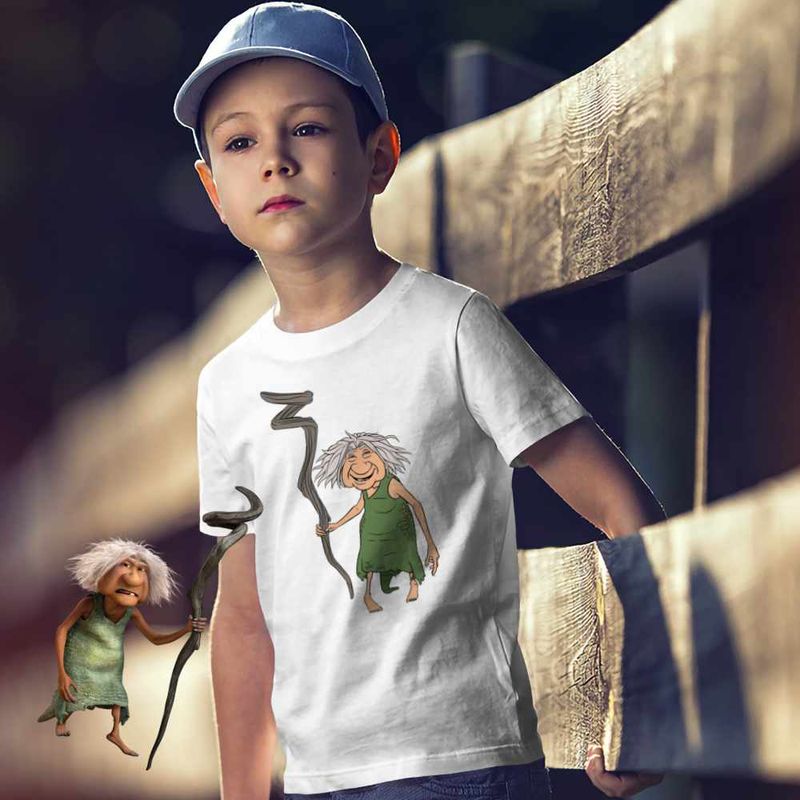 Fashion, accesorii si bijuterii - Copii - Imbracaminte copii - Tricouri copii - Tricou Copii Baieti The Croods Buni Bunica Famlia Crood Epoca de Piatra CoolTrend, alb, marime M Copii - Infinity.ro