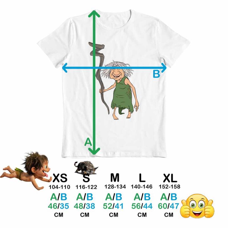 Fashion, accesorii si bijuterii - Copii - Imbracaminte copii - Tricouri copii - Tricou Copii Baieti The Croods Buni Bunica Famlia Crood Epoca de Piatra CoolTrend, alb, marime M Copii - Infinity.ro