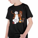 Fashion, accesorii si bijuterii - Copii - Imbracaminte copii - Tricouri copii - Tricou Copii Baieti Pisicile Aristocrate Ducesa Familie, negru, marime XS Copii - Infinity.ro