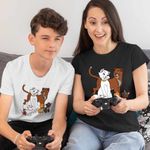 Fashion, accesorii si bijuterii - Copii - Imbracaminte copii - Tricouri copii - Tricou Copii Baieti Pisicile Aristocrate Ducesa Familie, negru, marime XS Copii - Infinity.ro