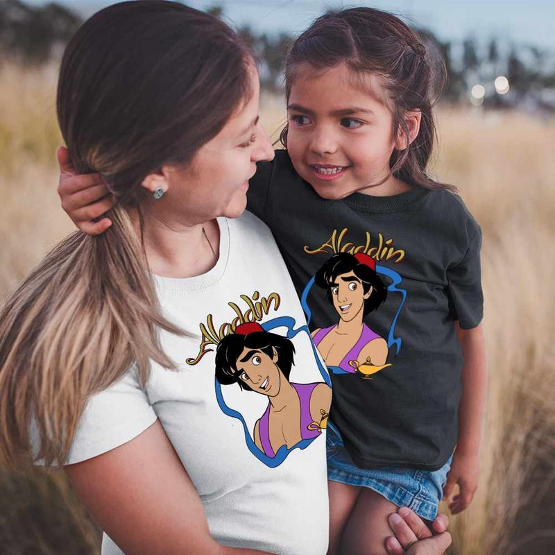Fashion, accesorii si bijuterii - Copii - Imbracaminte copii - Tricouri copii - Tricou Copii Fete Aladdin Lampa Fermecata Ali Baba Aladin, alb, marime S Copii - Infinity.ro