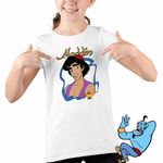 Fashion, accesorii si bijuterii - Copii - Imbracaminte copii - Tricouri copii - Tricou Copii Fete Aladdin Lampa Fermecata Ali Baba Aladin, alb, marime S Copii - Infinity.ro