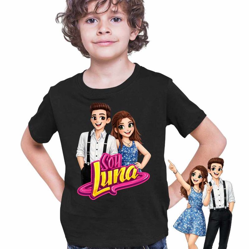 Fashion, accesorii si bijuterii - Copii - Imbracaminte copii - Tricouri copii - Tricou Copii Baieti Soy Luna Cartoon, negru, marime L Copii - Infinity.ro