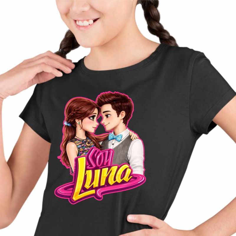 Fashion, accesorii si bijuterii - Copii - Imbracaminte copii - Tricouri copii - Tricou Copii Fete Soy Luna Valente Love, negru, marime XS Copii - Infinity.ro