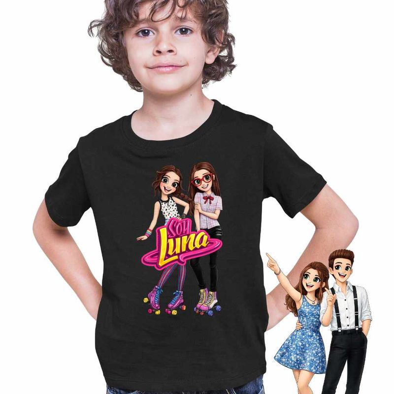 Fashion, accesorii si bijuterii - Copii - Imbracaminte copii - Tricouri copii - Tricou Copii Baieti Soy Luna Nina Best Friends, negru, marime M Copii - Infinity.ro