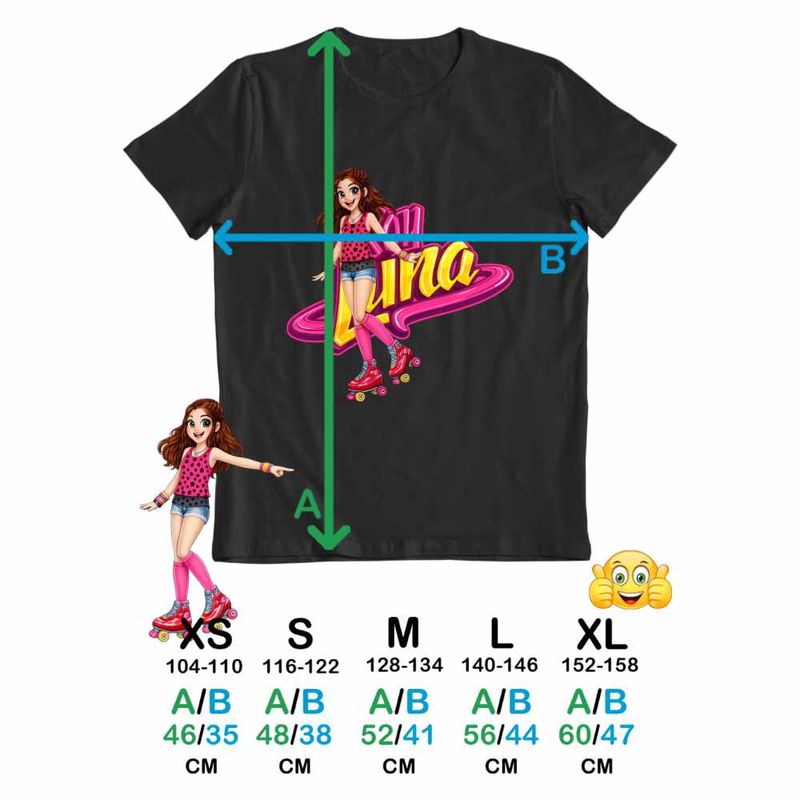 Fashion, accesorii si bijuterii - Copii - Imbracaminte copii - Tricouri copii - Tricou Copii Fete Soy Luna Argentina, negru, marime XL Copii - Infinity.ro