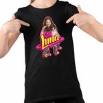 Fashion, accesorii si bijuterii - Copii - Imbracaminte copii - Tricouri copii - Tricou Copii Fete Soy Luna Happy Life, negru, marime S Copii - Infinity.ro