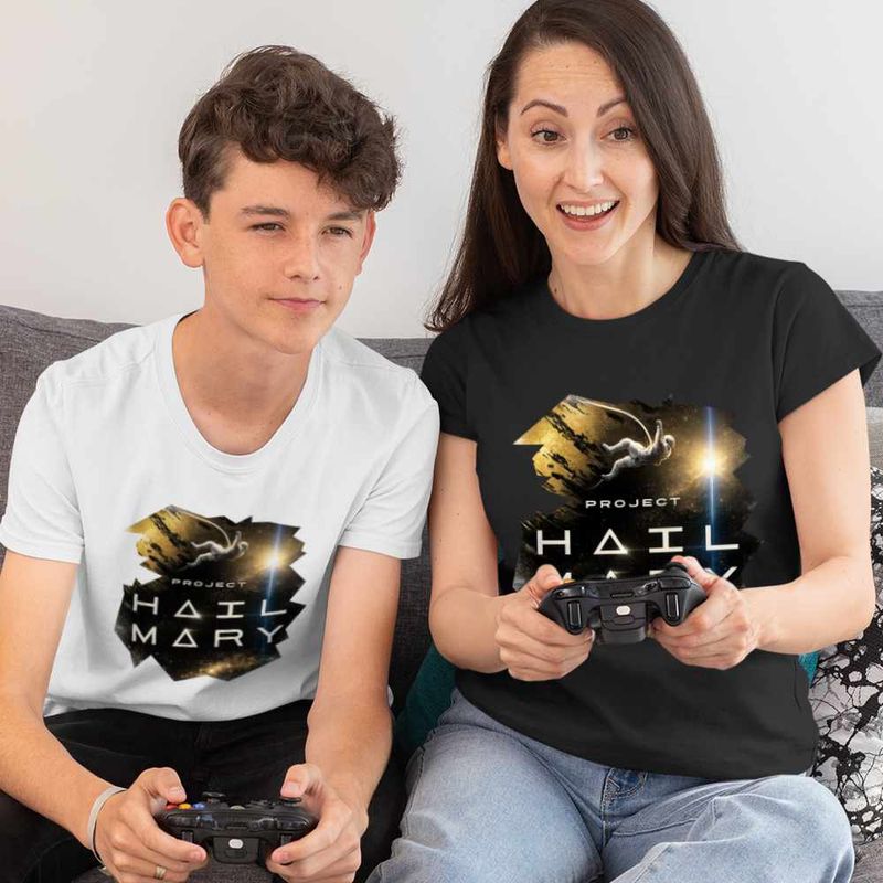 Fashion, accesorii si bijuterii - Copii - Imbracaminte copii - Tricouri copii - Tricou Copii Baieti Project Hail Mary Spaceship Mission Tau Ceti, negru, marime M Copii - Infinity.ro