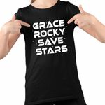 Fashion, accesorii si bijuterii - Copii - Imbracaminte copii - Tricouri copii - Tricou Copii Fete Project Hail Mary Grace Rocky Save Stars, negru, marime M Copii - Infinity.ro