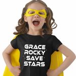 Fashion, accesorii si bijuterii - Copii - Imbracaminte copii - Tricouri copii - Tricou Copii Fete Project Hail Mary Grace Rocky Save Stars, negru, marime M Copii - Infinity.ro
