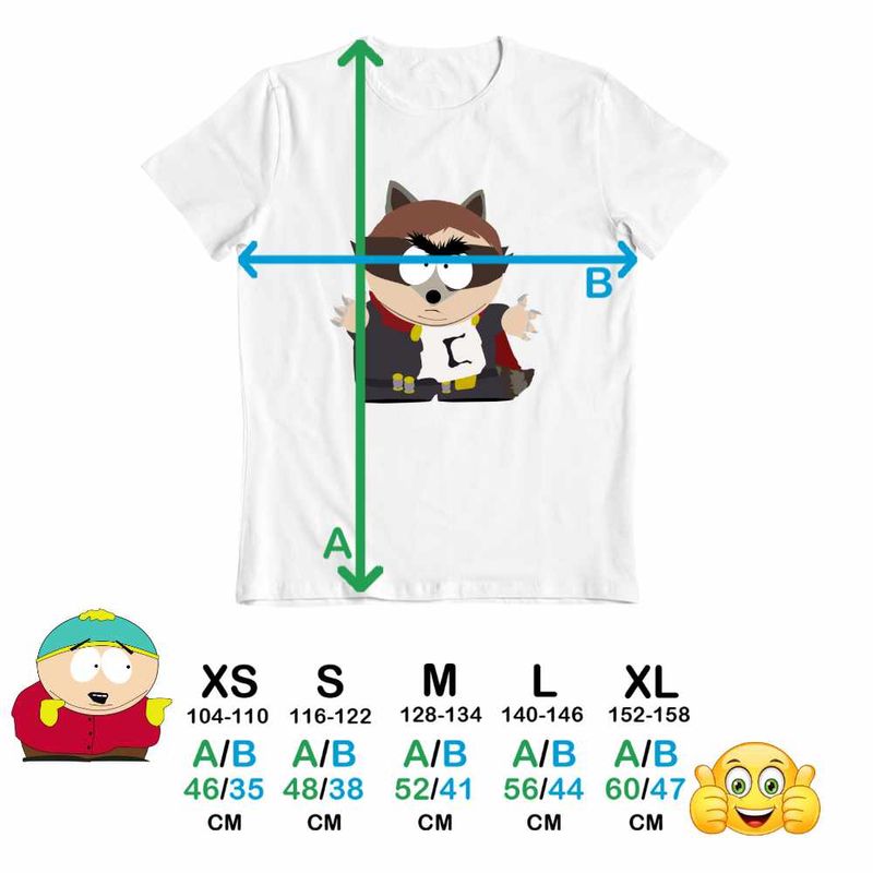 Fashion, accesorii si bijuterii - Copii - Imbracaminte copii - Tricouri copii - Tricou Copii Baieti South Park The Coon Raton Cartman, alb, marime L Copii - Infinity.ro