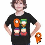 Fashion, accesorii si bijuterii - Copii - Imbracaminte copii - Tricouri copii - Tricou Copii Baieti South Park Dream Team, negru, marime XS Copii - Infinity.ro