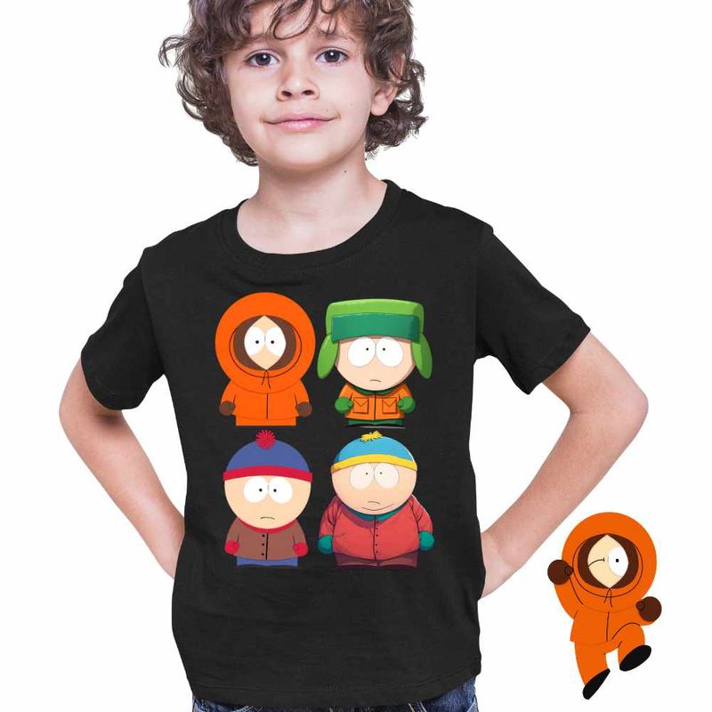 Fashion, accesorii si bijuterii - Copii - Imbracaminte copii - Tricouri copii - Tricou Copii Baieti South Park Dream Team, negru, marime XS Copii - Infinity.ro