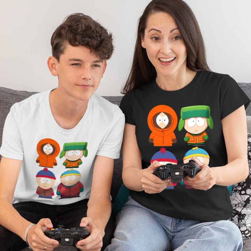 Fashion, accesorii si bijuterii - Copii - Imbracaminte copii - Tricouri copii - Tricou Copii Baieti South Park Dream Team, negru, marime XS Copii - Infinity.ro