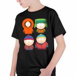 Fashion, accesorii si bijuterii - Copii - Imbracaminte copii - Tricouri copii - Tricou Copii Baieti South Park Dream Team, negru, marime XS Copii - Infinity.ro