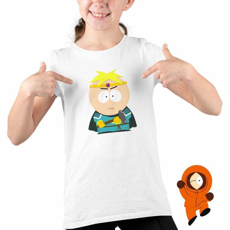 Fashion, accesorii si bijuterii - Copii - Imbracaminte copii - Tricouri copii - Tricou Copii Fete South Park Paladin Butters Fantasy Alter Ego, alb, marime M Copii - Infinity.ro