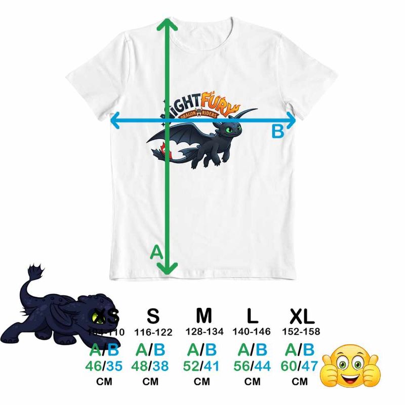 Fashion, accesorii si bijuterii - Copii - Imbracaminte copii - Tricouri copii - Tricou Copii Baieti Night Fury Toothless How to train your dragon, alb, marime XS Copii - Infinity.ro