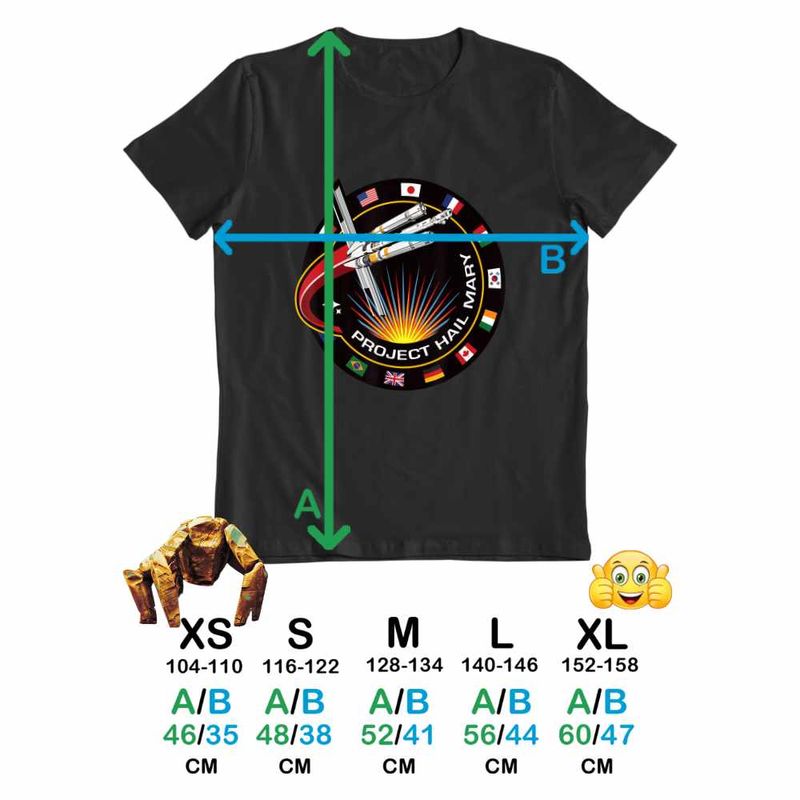 Fashion, accesorii si bijuterii - Copii - Imbracaminte copii - Tricouri copii - Tricou Copii Fete Project Hail Mary Spaceship Mission Badge, negru, marime XL Copii - Infinity.ro