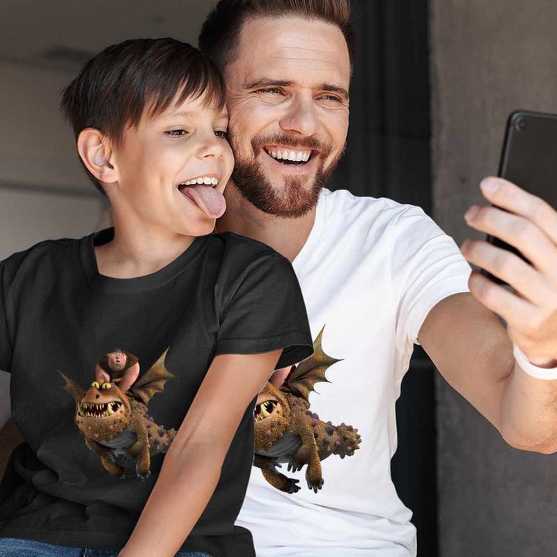 Fashion, accesorii si bijuterii - Copii - Imbracaminte copii - Tricouri copii - Tricou Copii Baieti Fishtlegs Meatlug How to train your dragon, alb, marime S Copii - Infinity.ro
