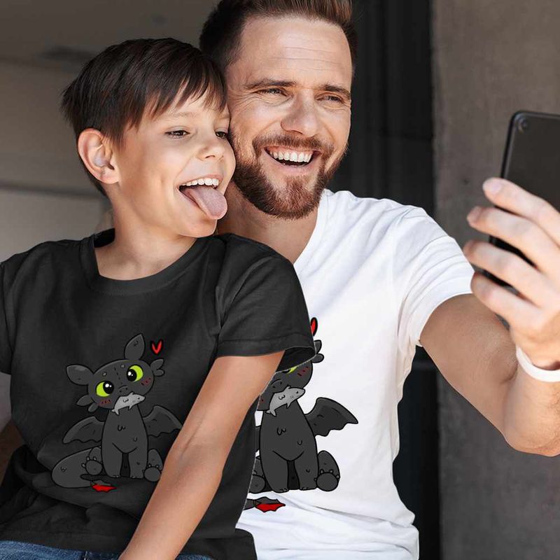 Fashion, accesorii si bijuterii - Copii - Imbracaminte copii - Tricouri copii - Tricou Copii Baieti Toothless Dragon Night Fury How to train your dragon, alb, marime S Copii - Infinity.ro
