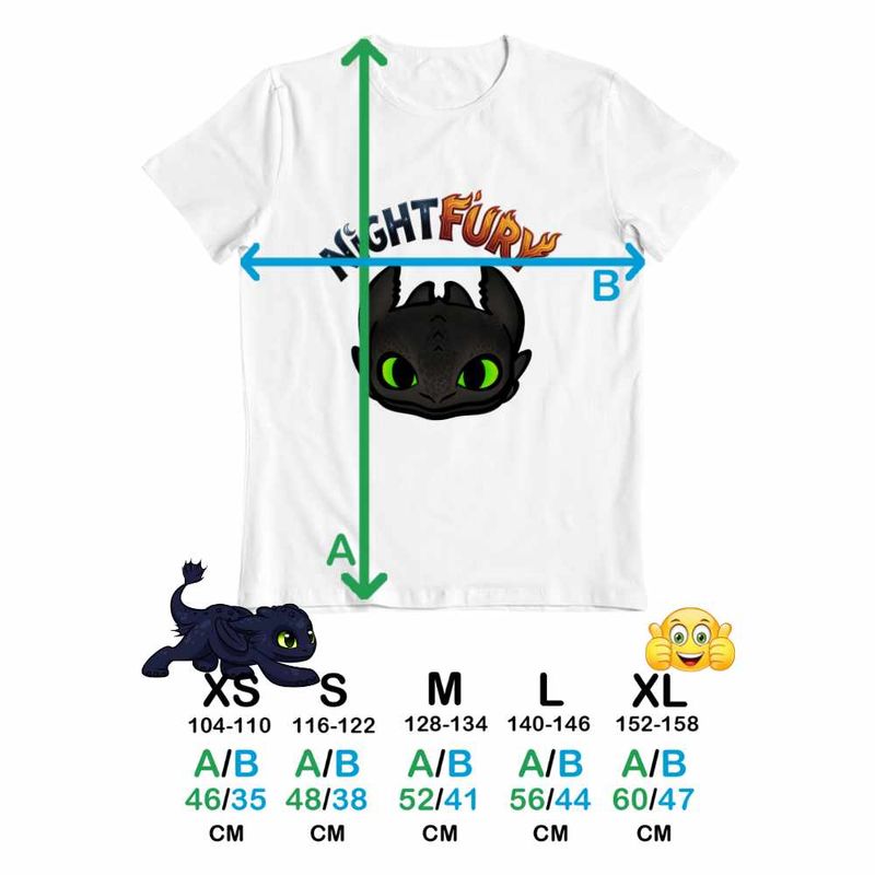 Fashion, accesorii si bijuterii - Copii - Imbracaminte copii - Tricouri copii - Tricou Copii Fete Night Fury How to train your dragon, alb, marime XS Copii - Infinity.ro