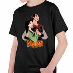 Fashion, accesorii si bijuterii - Copii - Imbracaminte copii - Tricouri copii - Tricou Copii Baieti Mulan Shang, negru, marime L Copii - Infinity.ro