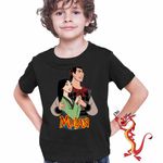 Fashion, accesorii si bijuterii - Copii - Imbracaminte copii - Tricouri copii - Tricou Copii Baieti Mulan Shang, negru, marime L Copii - Infinity.ro