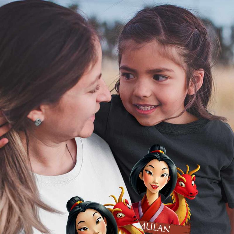 Fashion, accesorii si bijuterii - Copii - Imbracaminte copii - Tricouri copii - Tricou Copii Fete Mulan Dragon, alb, marime M Copii - Infinity.ro