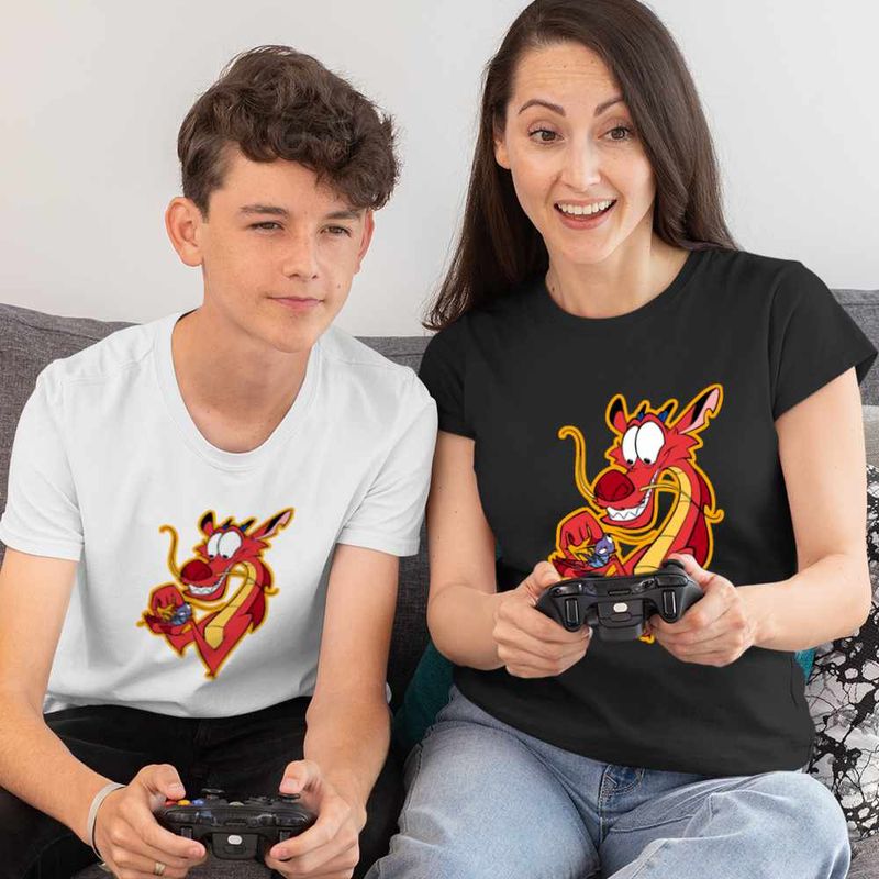 Fashion, accesorii si bijuterii - Copii - Imbracaminte copii - Tricouri copii - Tricou Copii Baieti Mulan Mushu Crikee, negru, marime S Copii - Infinity.ro