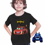 Fashion, accesorii si bijuterii - Copii - Imbracaminte copii - Tricouri copii - Tricou Copii Baieti Batwheels Redbird Batroti Robin Desene Masini, negru, marime S Copii - Infinity.ro