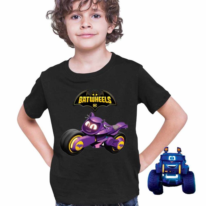 Fashion, accesorii si bijuterii - Copii - Imbracaminte copii - Tricouri copii - Tricou Copii Baieti Batwheels Bibi Batgirl Cycle Motocicleta Batman, negru, marime XS Copii - Infinity.ro