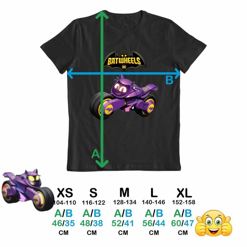 Fashion, accesorii si bijuterii - Copii - Imbracaminte copii - Tricouri copii - Tricou Copii Baieti Batwheels Bibi Batgirl Cycle Motocicleta Batman, negru, marime XS Copii - Infinity.ro