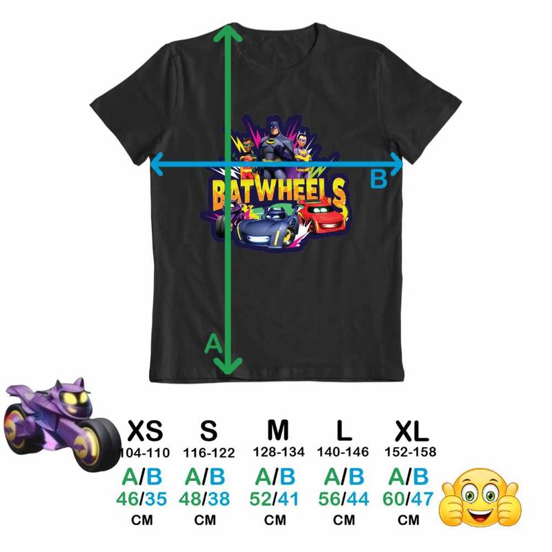 Fashion, accesorii si bijuterii - Copii - Imbracaminte copii - Tricouri copii - Tricou Copii Fete Batwheels Batroti All Team Masini, negru, marime L Copii - Infinity.ro
